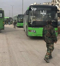 المسلحين قبلو الخروج من ريف دمشق الى إدلب